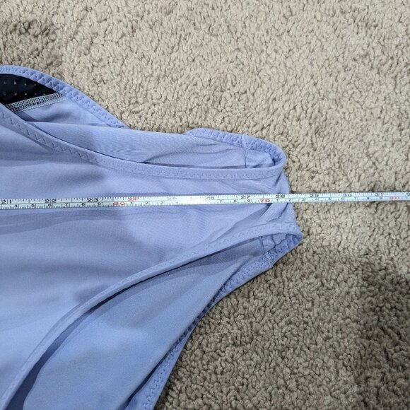 Athleta Cross Train One Piece Swimsuit S Blue zipper back - Picture 5 of 6